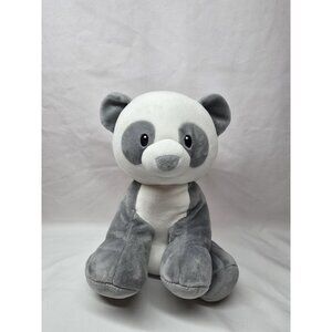 9" Ty Baby Mittens Panda Bear Gray White Plush Stuffed Animal Sewn Eyes